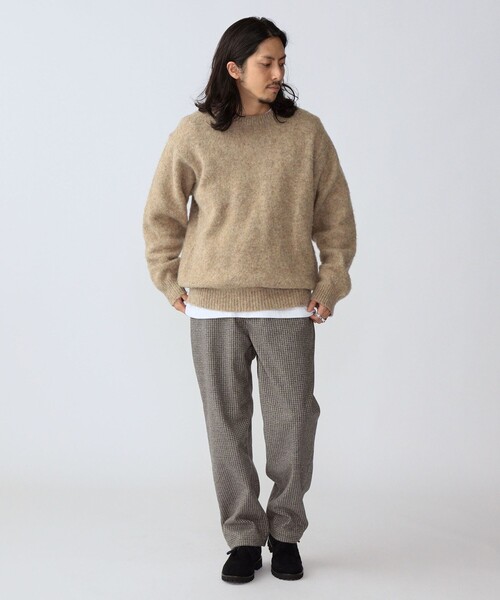 SHIPS（シップス）の「SHIPS: WOOLLET チェック柄 リラックス イージーパンツ（スラックス・メンズ・ブラウン/ダークグレー・SMALL/MEDIUM/LARGE/X-LARGE）」の21枚目の写真