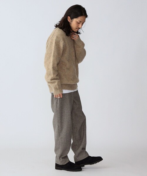 SHIPS（シップス）の「SHIPS: WOOLLET チェック柄 リラックス イージーパンツ（スラックス・メンズ・ブラウン/ダークグレー・SMALL/MEDIUM/LARGE/X-LARGE）」の18枚目の写真