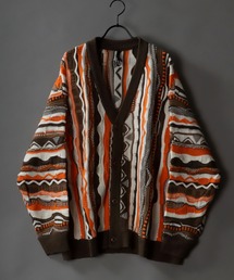 SITRY | Balloon Sleeve Big silhouette 3D Knit Cardigan/バルーンスリーブ ビッグシルエット 3D  ニット カーディガン/カーデ(カーディガン/ボレロ)