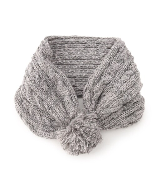 SHOO・LA・RUE(シューラルー)の「◆2WAYケーブルニット帽(ニットキャップ/ビーニー・レディース・ライトブルー/ブラック/グレー/イエロー・00)」の5枚目の写真