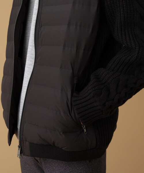 TAKEO KIKUCHI（タケオキクチ）の「◆ニットコンビ ダウン ブルゾン（ブルゾン・メンズ・ブラック/ベージュ・02/03/04）」の11枚目の写真