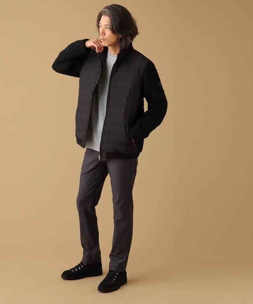 TAKEO KIKUCHI（タケオキクチ）の「◆ニットコンビ ダウン ブルゾン（ブルゾン・メンズ・ブラック/ベージュ・02/03/04）」の19枚目の写真