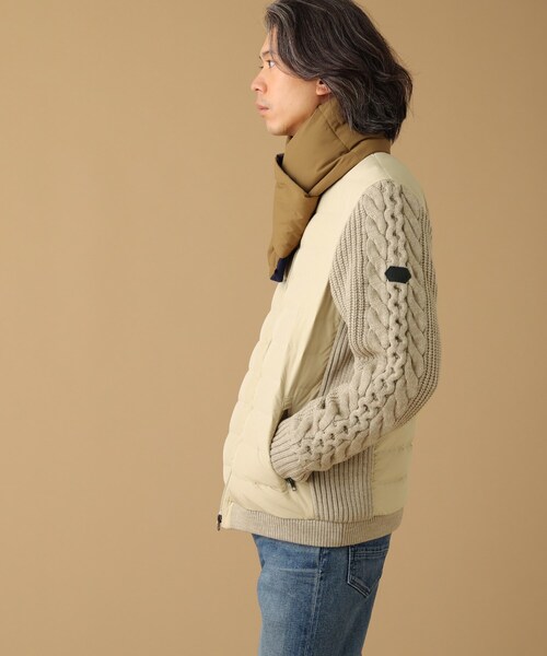 TAKEO KIKUCHI（タケオキクチ）の「◆ニットコンビ ダウン ブルゾン（ブルゾン・メンズ・ブラック/ベージュ・02/03/04）」の12枚目の写真