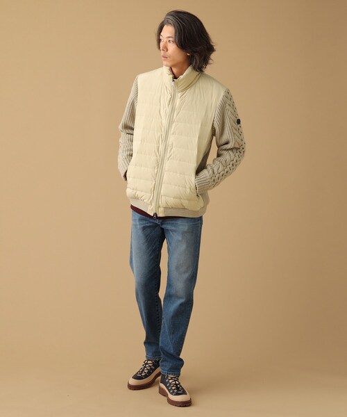 TAKEO KIKUCHI（タケオキクチ）の「◆ニットコンビ ダウン ブルゾン（ブルゾン・メンズ・ブラック/ベージュ・02/03/04）」の17枚目の写真