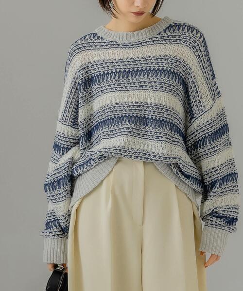 セール】透かし編みルーズニット（ニット/セーター）｜KBF