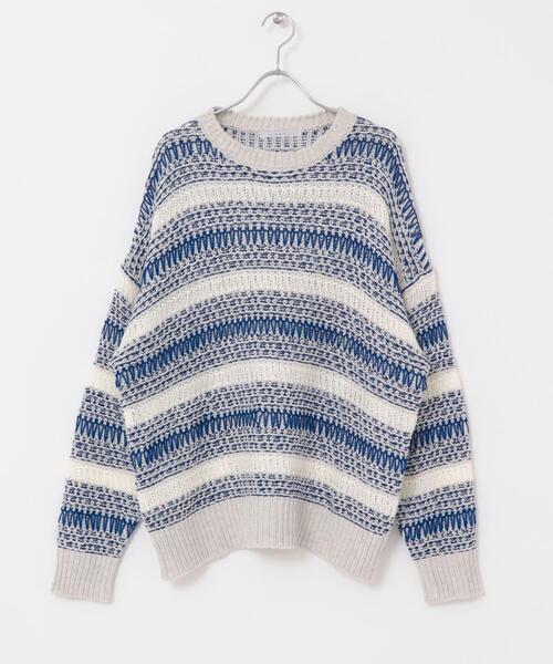 セール】透かし編みルーズニット（ニット/セーター）｜KBF