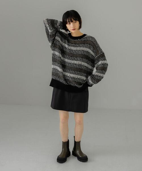 Katie ルーズニット Chico（チコ）の「肩スリットハイネックルーズニット（ニット