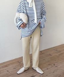 wee9s | alpaca touch knit pants / アルパカタッチウエストゴムニットパンツ(スウェットパンツ)