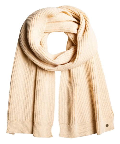 ROXY(ロキシー)の「PATCHOULI CAKE SCARF/ロキシーマフラー(マフラー・レディース・オフホワイト/グレー・FREE)」の1枚目の写真