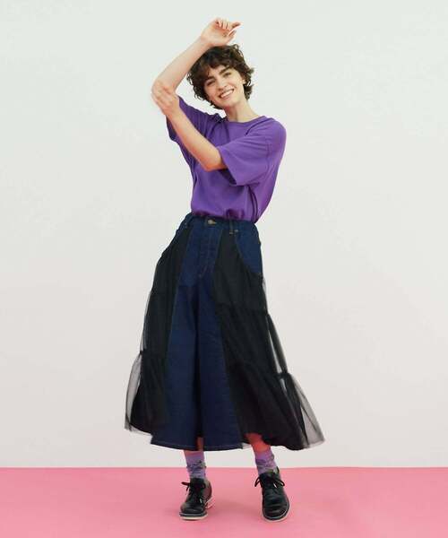 FRAPBOIS（フラボア）の「チュードパンツ（その他パンツ・レディース・ネイビー・0/1）」の3枚目の写真