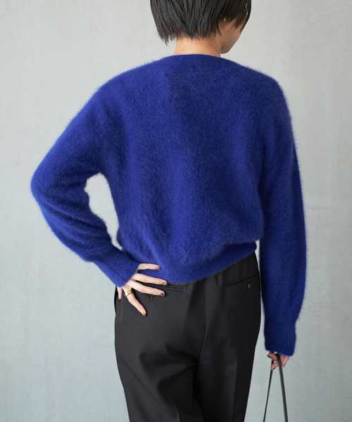 VERMEIL par iena（ヴェルメイユパーイエナ）の「フォックスカシミヤカーディガン BLUE（カーディガン/ボレロ）」 WEAR