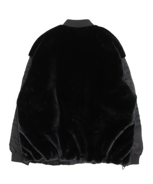 ８(eight)（エイト）の「ファー切替ＭＡー1ジャケット（MA-1・メンズ・アイボリー/カーキ/ブラック・MEDIUM/LARGE）」の5枚目の写真