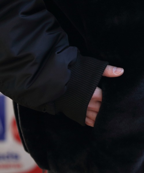 ８(eight)（エイト）の「ファー切替ＭＡー1ジャケット（MA-1・メンズ・アイボリー/カーキ/ブラック・MEDIUM/LARGE）」の17枚目の写真