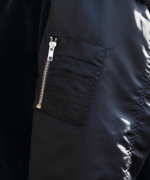 ８(eight)（エイト）の「ファー切替ＭＡー1ジャケット（MA-1・メンズ・アイボリー/カーキ/ブラック・MEDIUM/LARGE）」の19枚目の写真