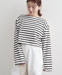 【TRADITIONAL WEATHERWEAR】×AYA KANEKO ショートボーダートップス