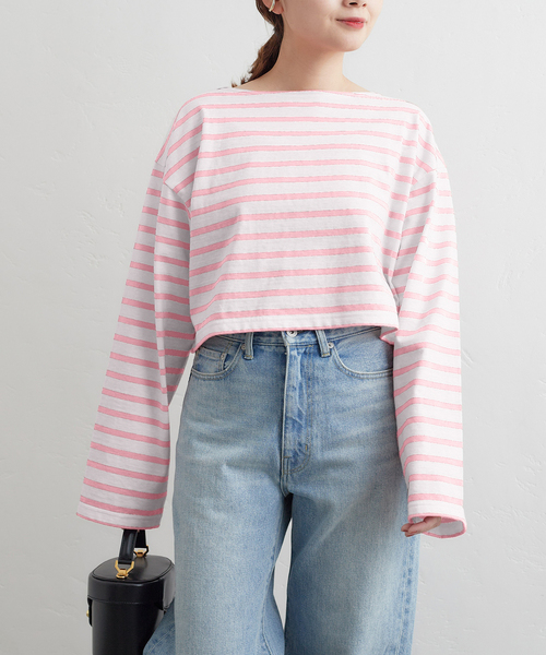 【TRADITIONALWEATHERWEAR】×AYAKANEKOショートボーダートップス