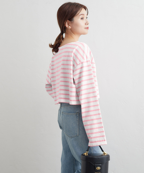 【TRADITIONALWEATHERWEAR】×AYAKANEKOショートボーダートップス