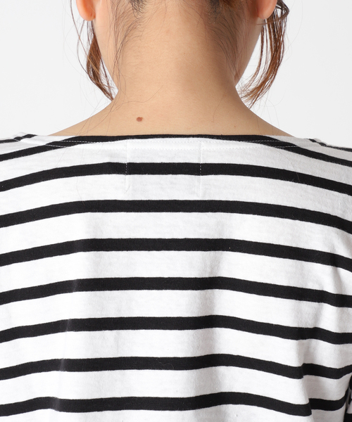 Traditional Weatherwear(トラディショナルウェザーウェア)の「【TRADITIONAL WEATHERWEAR】×AYA KANEKO ショートボーダートップス(Tシャツ/カットソー・レディース・ピンク/ブラック・FREE)」の19枚目の写真