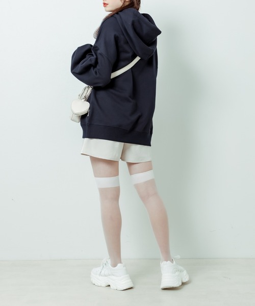 OLIVE des OLIVE(オリーブデオリーブ)の「刺繍ロゴフーディチュニック(パーカー・レディース・ネイビー/オートミール/ピンク/オフホワイト・FREE)」の19枚目の写真