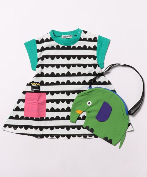 RAGMART(ラグマート)の「ワンピース・サコッシュセット(ワンピース・キッズ・ブルー/グリーン・80cm/90cm/95cm)」の2枚目の写真