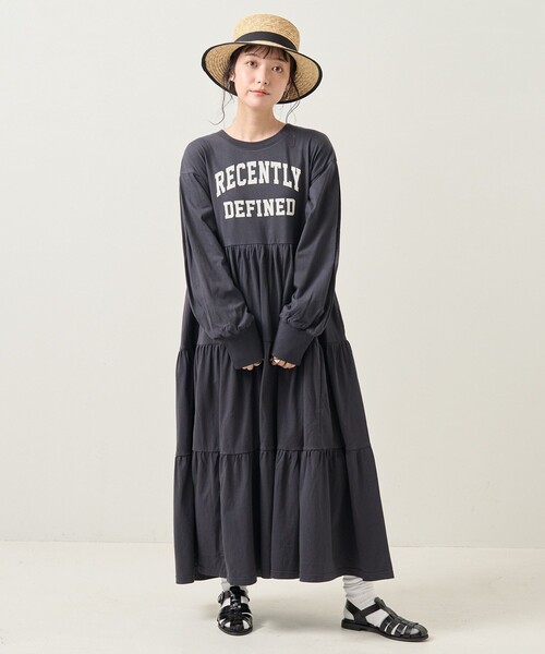 FREAK'S STORE（フリークスストア）の「ウエスト切替ティアードワンピース（ワンピース・レディース・ナチュラル/チャコール・ﾌﾘ-）」の18枚目の写真