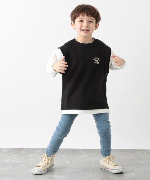 GLOBAL WORK（グローバルワーク）の「ヘビロッTEEベストレイヤー/162592（その他トップス・キッズ・サックスブルー/ブラック・110cm/130cm/150cm/140cm/160cm/100cm/120cm）」の6枚目の写真
