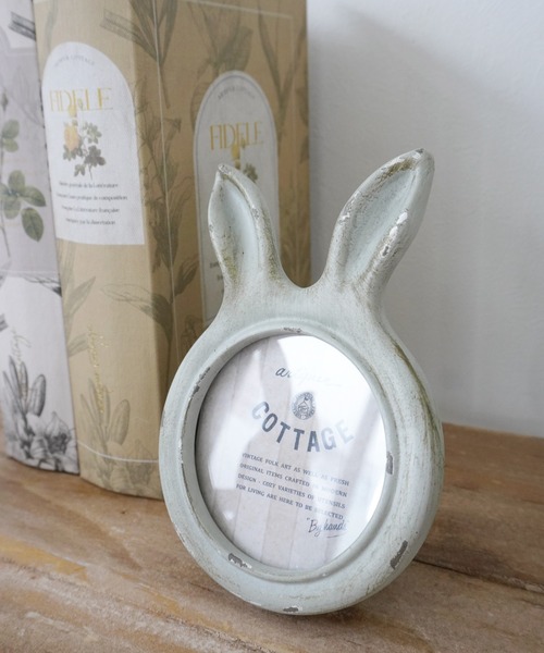 Port（ポート）の「【 antique andico / アンティーク アンディコ 】 うさぎ フォトフレーム_（フォトフレーム・レディース・グレー/ホワイト・FREE）」の3枚目の写真