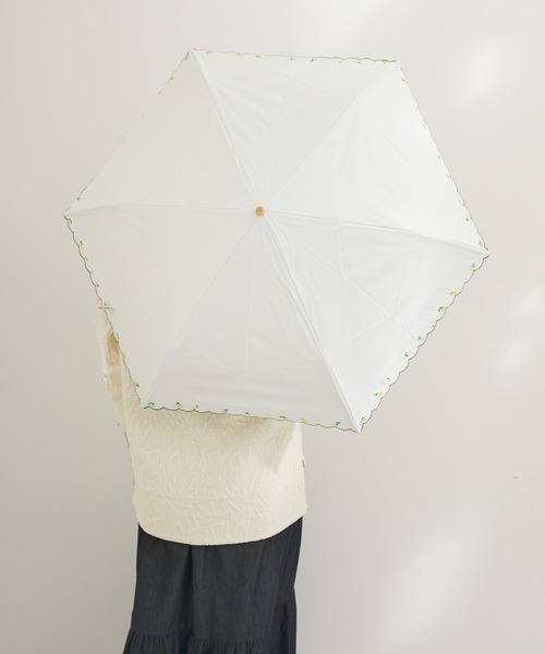KATHARINE ROSS(キャサリンロス)の「【KATHARINE ROSS】nifty colors 最強の一級遮光 晴雨兼用 レモン刺繍PU折りたたみ日傘 WEB限定(折りたたみ傘・レディース・ネイビー/アイボリー・MEDIUM)」の14枚目の写真