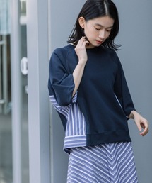 Munich | 裏毛×布帛ドッキングスウェット(スウェット)