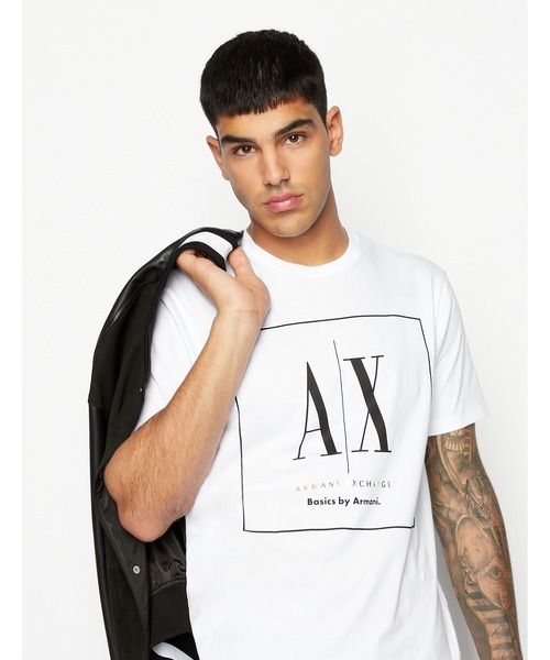 ARMANI EXCHANGE（アルマーニエクスチェンジ）の「【A|X アルマーニ エクスチェンジ】A|Xロゴ　半袖クルーネックTシャツ/REGULAR（Tシャツ/カットソー・メンズ・ホワイト/ブラック・MEDIUM/LARGE/SMALL/X-LARGE/X-SMALL）」の8枚目の写真