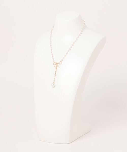 JUMELLE(ジュメロ)の「リボンチェーンチョーカー(チョーカー・レディース・ゴールド・FREE)」の2枚目の写真