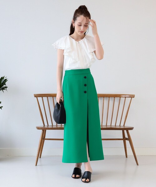 Ray BEAMS（レイビームス）の「Ray BEAMS / ビッグ ラッフルカラー プルオーバー（Tシャツ/カットソー・レディース・ブラック/ホワイト・ONE SIZE）」の3枚目の写真