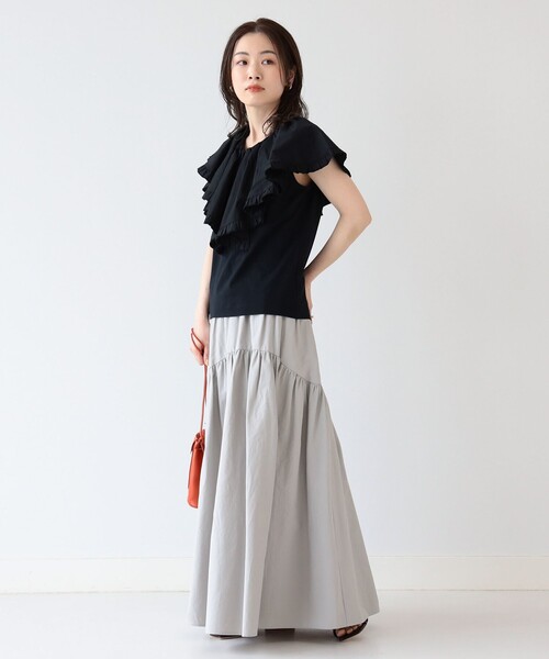 Ray BEAMS（レイビームス）の「Ray BEAMS / ビッグ ラッフルカラー プルオーバー（Tシャツ/カットソー・レディース・ブラック/ホワイト・ONE SIZE）」の16枚目の写真