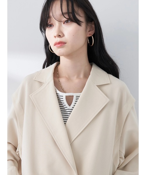 earth music&ecology（アースミュージックアンドエコロジー）の「2WAYテーラードジャケット（テーラードジャケット・レディース・ベージュ/ネイビー・FREE）」の13枚目の写真