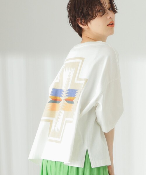 PENDLETON(ペンドルトン)の「PENDLETON / バックプリント Tシャツ(Tシャツ/カットソー・レディース・ミント/ネイビー/オフホワイト・ONE SIZE)」の2枚目の写真