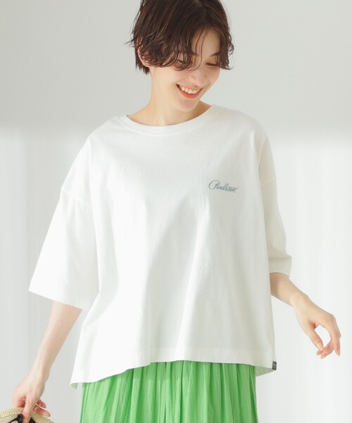 PENDLETON(ペンドルトン)の「PENDLETON / バックプリント Tシャツ(Tシャツ/カットソー・レディース・ミント/ネイビー/オフホワイト・ONE SIZE)」の6枚目の写真