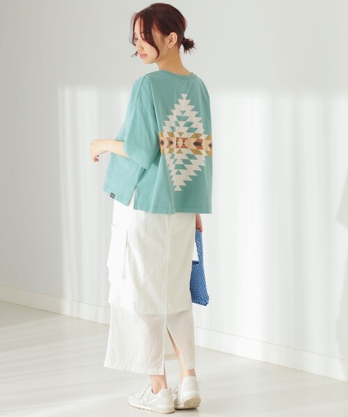 PENDLETON(ペンドルトン)の「PENDLETON / バックプリント Tシャツ(Tシャツ/カットソー・レディース・ミント/ネイビー/オフホワイト・ONE SIZE)」の10枚目の写真