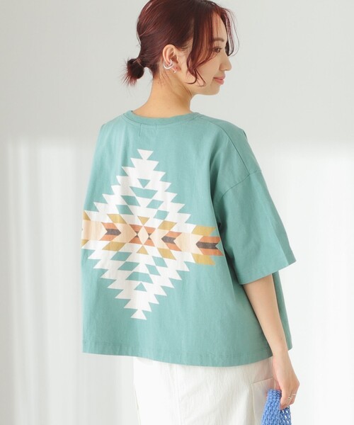 PENDLETON(ペンドルトン)の「PENDLETON / バックプリント Tシャツ(Tシャツ/カットソー・レディース・ミント/ネイビー/オフホワイト・ONE SIZE)」の12枚目の写真