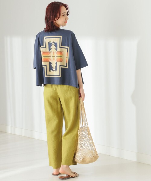 PENDLETON(ペンドルトン)の「PENDLETON / バックプリント Tシャツ(Tシャツ/カットソー・レディース・ミント/ネイビー/オフホワイト・ONE SIZE)」の13枚目の写真