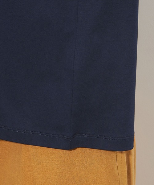 Petit Honfleur(プチオンフルール)の「【UVカット・接触冷感】さらさらタックプルオーバー(Tシャツ/カットソー・レディース・モカ/グリーン/ネイビー・L/M)」の9枚目の写真