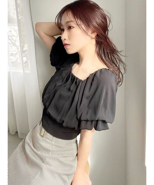 RESEXXY（リゼクシー）の「ダブルスリーブボリュームブラウス（シャツ/ブラウス・レディース・ブラック/グリーン/アイボリー・FREE）」の19枚目の写真