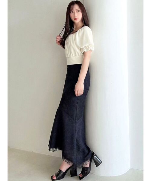 RESEXXY（リゼクシー）の「ダブルスリーブボリュームブラウス（シャツ/ブラウス・レディース・ブラック/グリーン/アイボリー・FREE）」の4枚目の写真