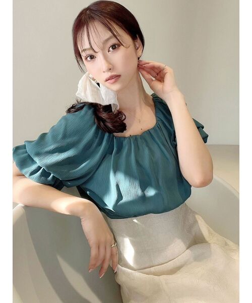 RESEXXY（リゼクシー）の「ダブルスリーブボリュームブラウス（シャツ/ブラウス・レディース・ブラック/グリーン/アイボリー・FREE）」の20枚目の写真