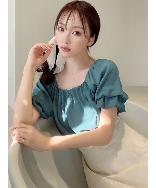 RESEXXY（リゼクシー）の「ダブルスリーブボリュームブラウス（シャツ/ブラウス・レディース・ブラック/グリーン/アイボリー・FREE）」の12枚目の写真