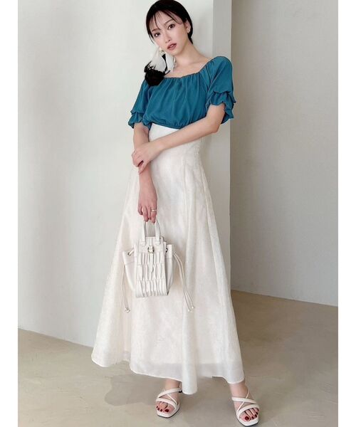 RESEXXY（リゼクシー）の「ダブルスリーブボリュームブラウス（シャツ/ブラウス・レディース・ブラック/グリーン/アイボリー・FREE）」の8枚目の写真