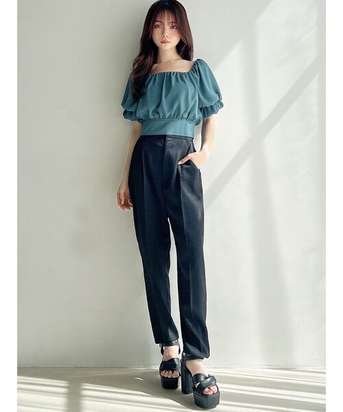 RESEXXY（リゼクシー）の「ダブルスリーブボリュームブラウス（シャツ/ブラウス・レディース・ブラック/グリーン/アイボリー・FREE）」の5枚目の写真