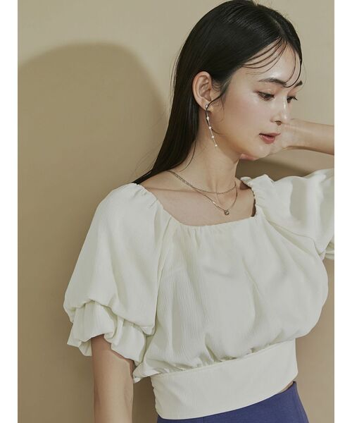 RESEXXY（リゼクシー）の「ダブルスリーブボリュームブラウス（シャツ/ブラウス・レディース・ブラック/グリーン/アイボリー・FREE）」の13枚目の写真