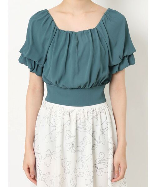 RESEXXY（リゼクシー）の「ダブルスリーブボリュームブラウス（シャツ/ブラウス・レディース・ブラック/グリーン/アイボリー・FREE）」の9枚目の写真