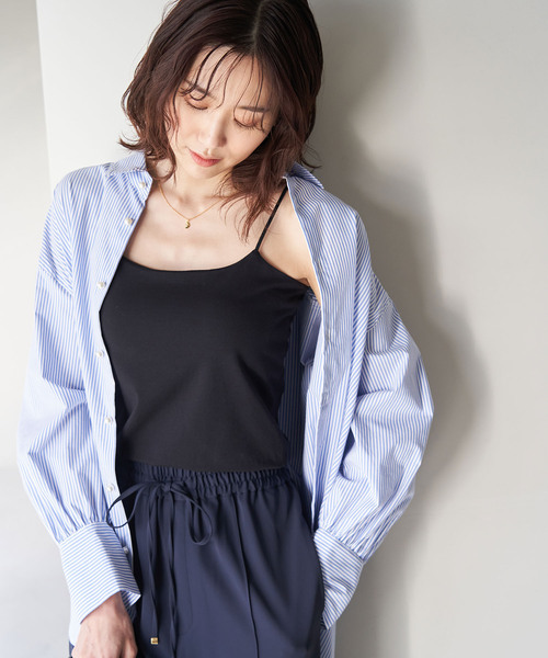 ROPE' PICNIC（ロペピクニック）の「カップ付きインナーキャミソール（キャミソール・レディース・ベージュ系その他/ブラック・38/40）」の2枚目の写真