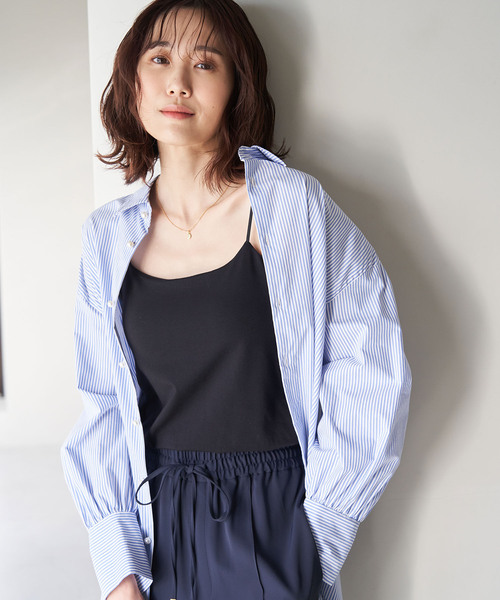 ROPE' PICNIC（ロペピクニック）の「カップ付きインナーキャミソール（キャミソール・レディース・ベージュ系その他/ブラック・38/40）」の6枚目の写真